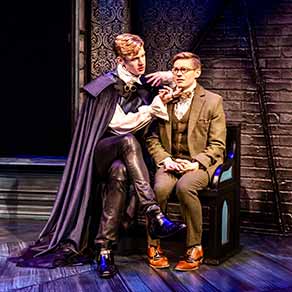 James Daly and Andrew Keenan-Bolger in DRACULA, A COMEDY OF TERRORS. photo by Matthew Murphy
